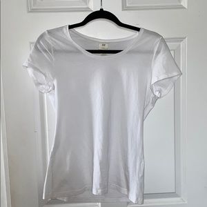 White, Scoop Neck T-Shirt from H&M